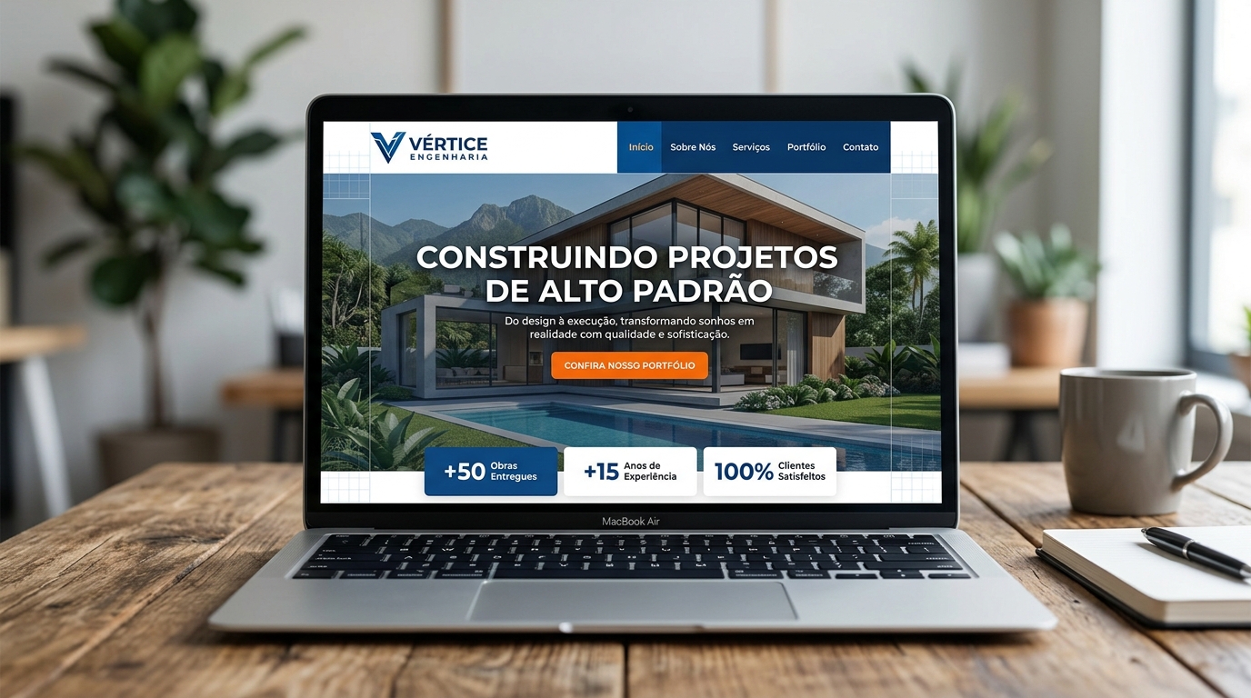Mockup Site Construtora e Engenharia